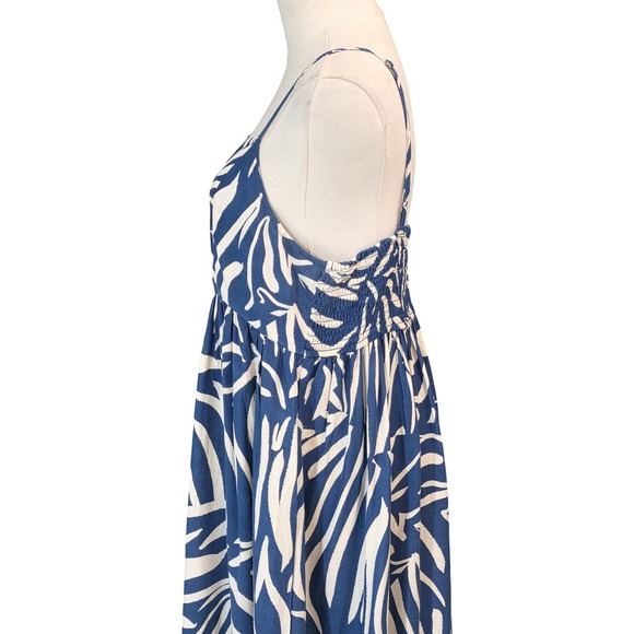Goa Beachwear by Japna Maxi Dress Womens Medium Blue White Abstract Excellent - Picture 5 of 8
